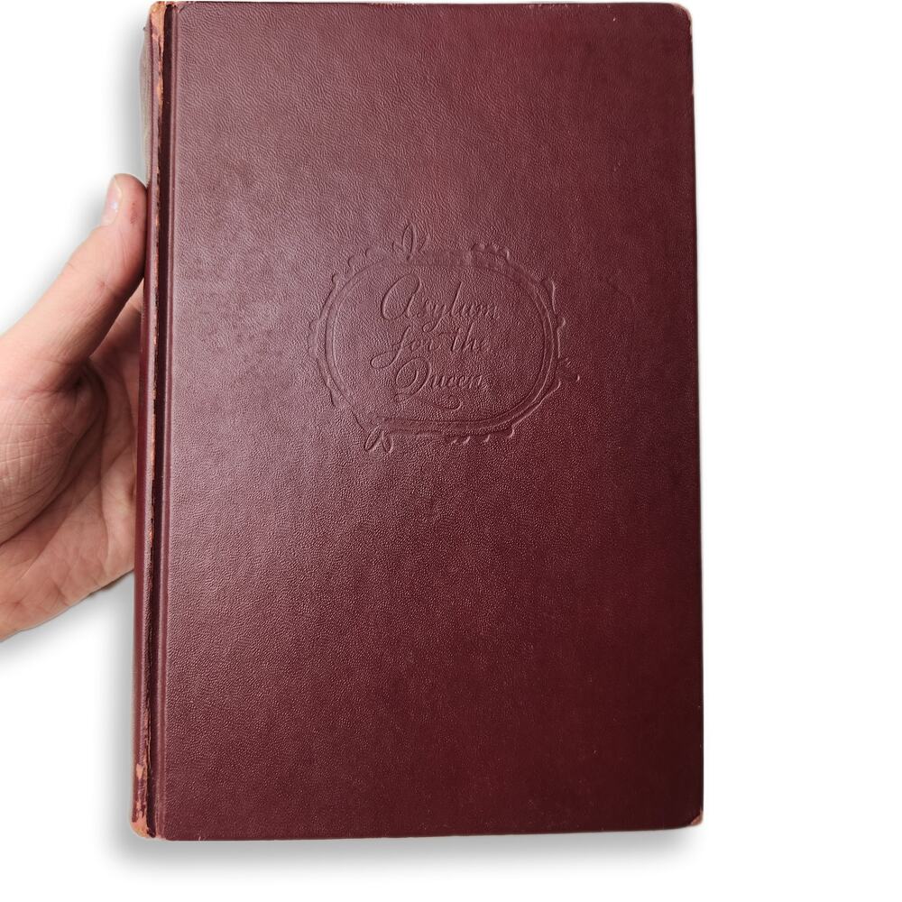 Asylum for the Queen Antique Book Red Decor Historical
